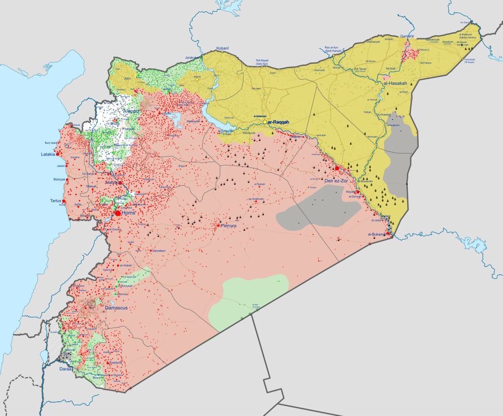 Mapa de la Guerra Civil de Síria