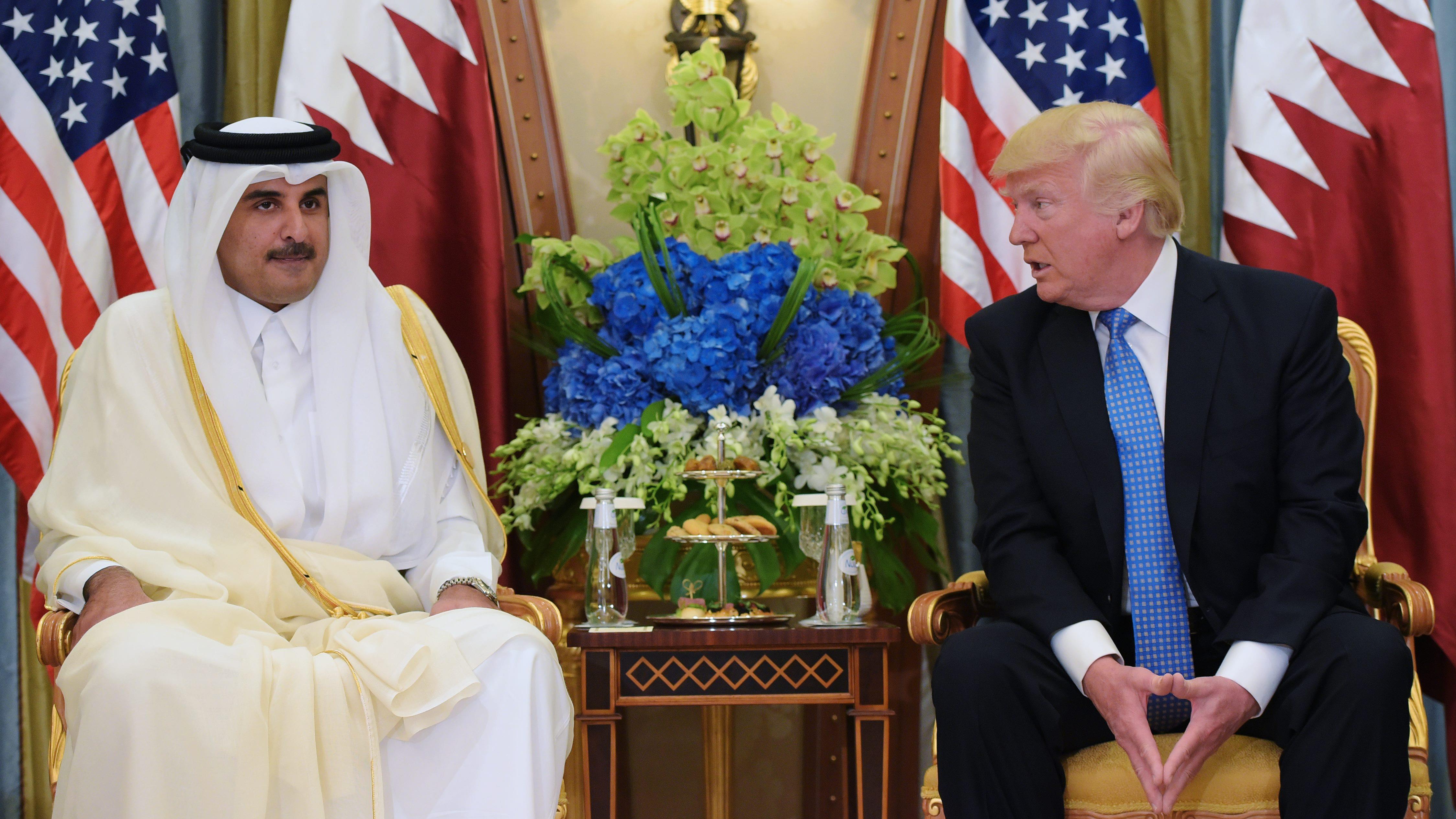 Tamim bin Hamad Al Zani i Donald Trump