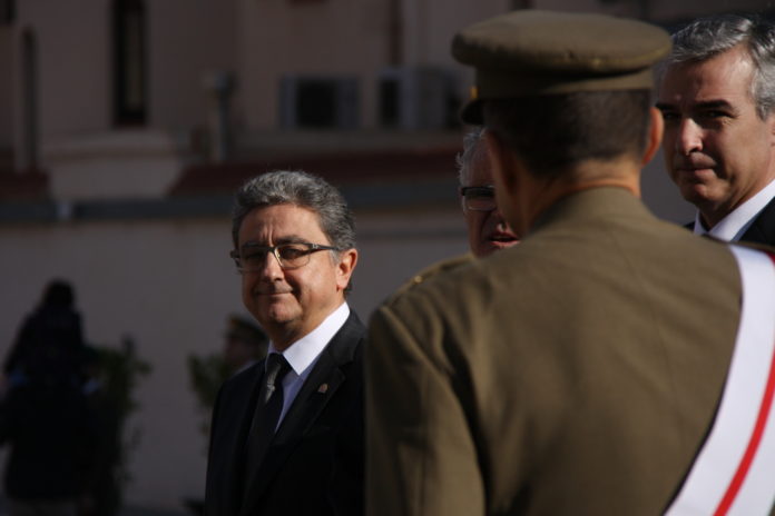 El delegat del govern espanyol a Catalunya, Enric Millo, en un acte militar a la caserna del Bruc de Barcelona / ACN