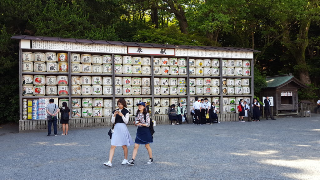Barrils de sake del santuari