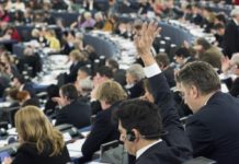 El Parlament europeu en un moment de la votació / @Europarl_ES